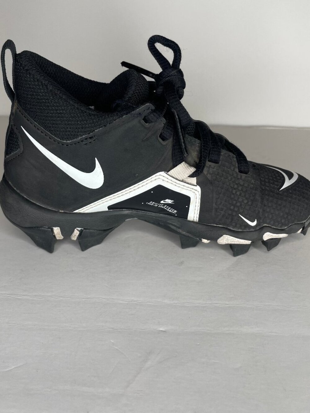 Nike Techwear Alpha Menace 3 Shark Black Football Cleats Youth Size 12C - Picture 4 of 10